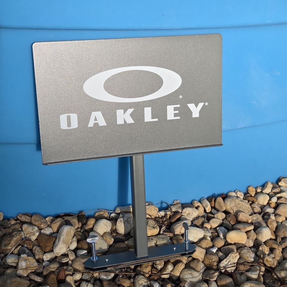 NEW Oakley Store Authentic Promo Retail Display Sign Metal Sunglasses Y2k‎ RARE